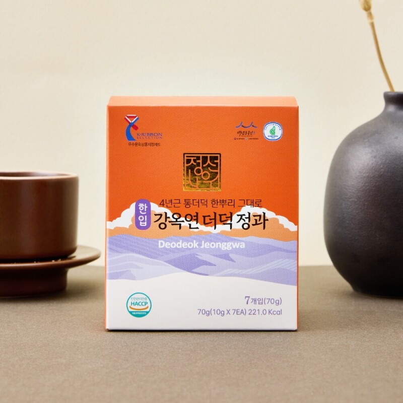 강원더몰,정선사위 국산 수제 콩고물 한입 도라지정과,더덕정과 70g