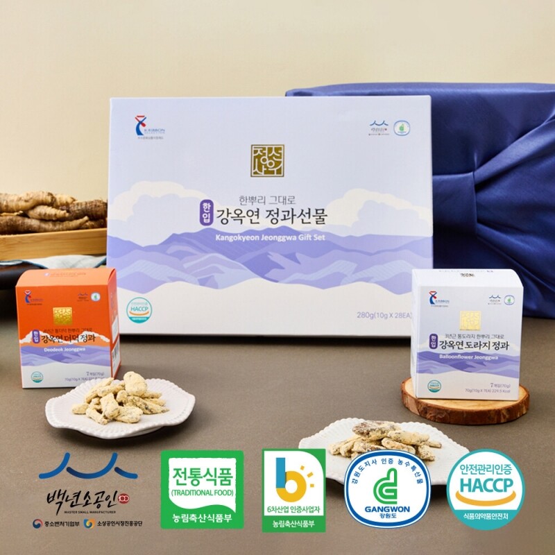 정선사위 국산 수제 콩고물 한뿌리 그대로 한입 도라지정과,더덕정과 280g