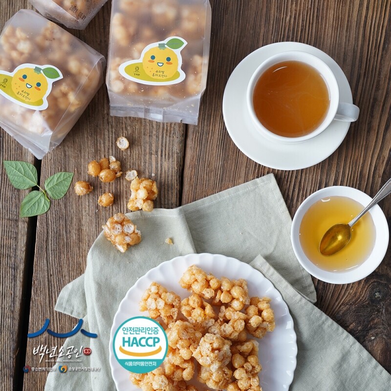 정선몰,정선사위 백년가게 강옥연 수제 유자오란다380g 부드럽고 촉촉한과자