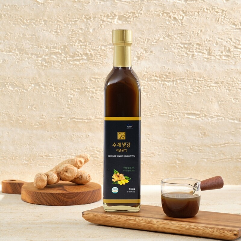 강원더몰,정선사위 국산 생강착즙 원액 650g 유기농 사탕수수 생강청